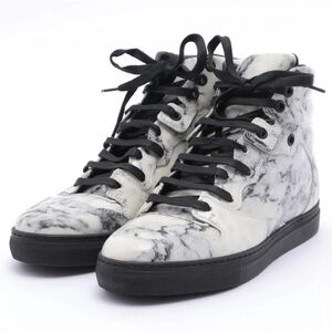 Authentic Balenciaga Marble White Leather High Sneakers Trainers Shoe